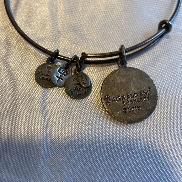 𝅺Alex and Ani Letter A Silver Charm Bangle Bracelet - Picture 4 of 4